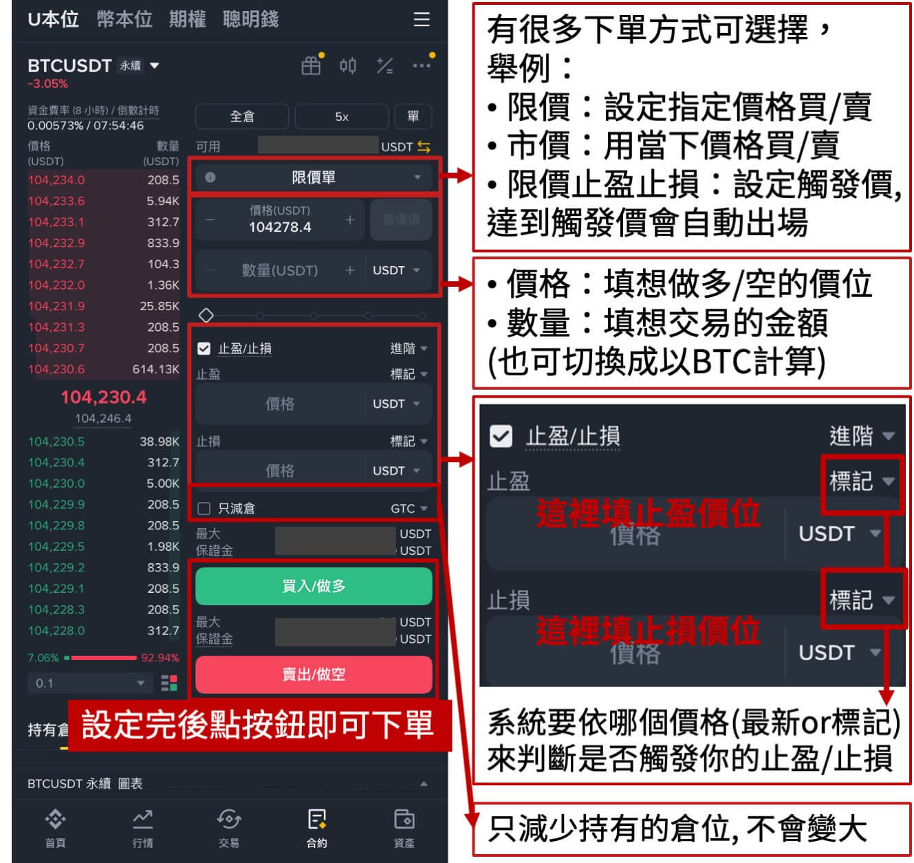 步骤二：了解合约交易介面_图4